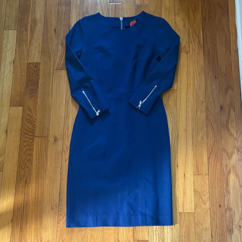 J. Crew Royal Blue Long Sleeve Dress